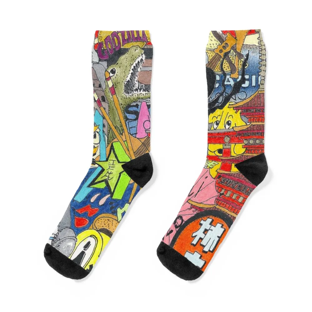 

TOKYO Socks happy sport Men's compression Male Socks Women's christmas gifts happy Run funny sock Male Socks Women's