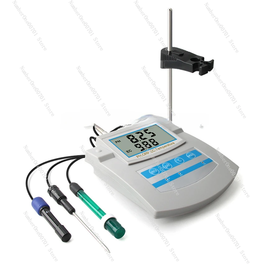 6 In 1 Water Quality Monitor PH ORP TDS EC CF Temperature Benchtop Tester Meter for Swimming Pool, Aquarium, Laboratory PHS-26C