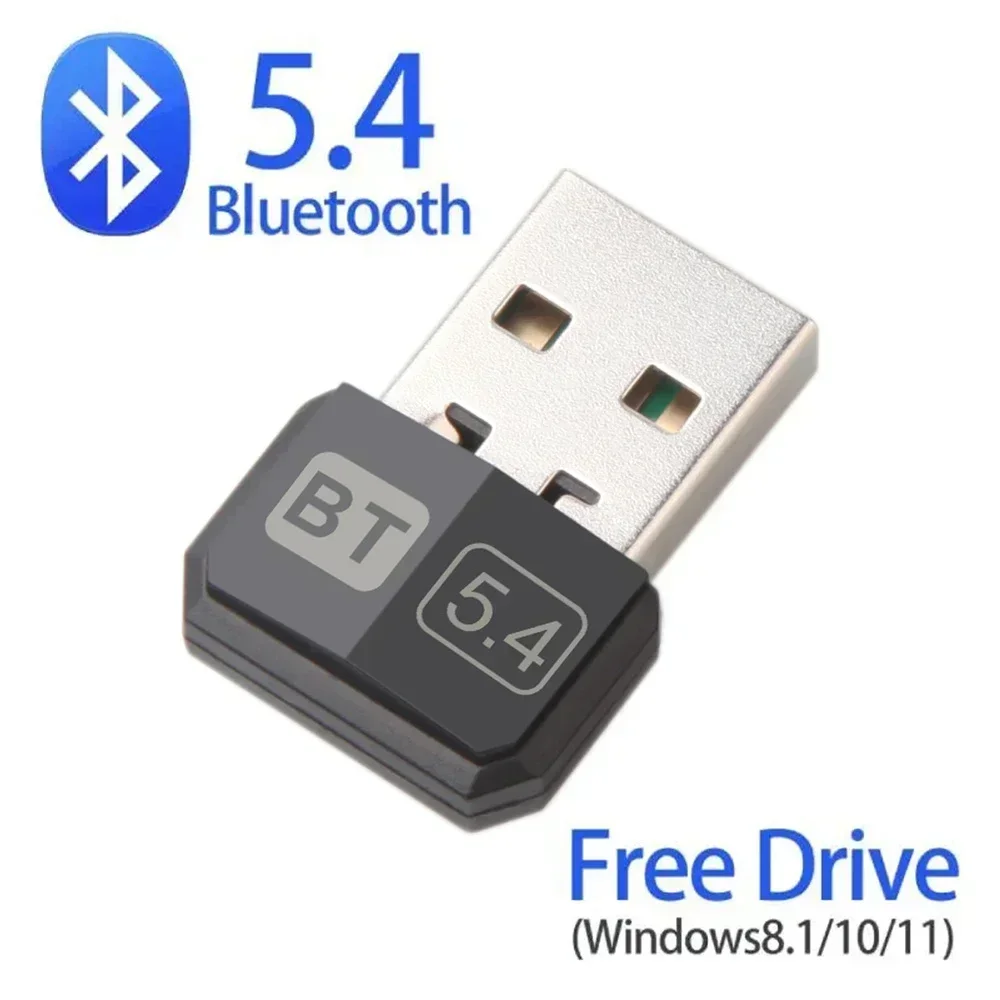 USB BT 5.4 دونغل محول يدعم ويندوز 11/10 USB الارسال للكمبيوتر المتكلم ماوس لاسلكي سماعة لوحة المفاتيح
