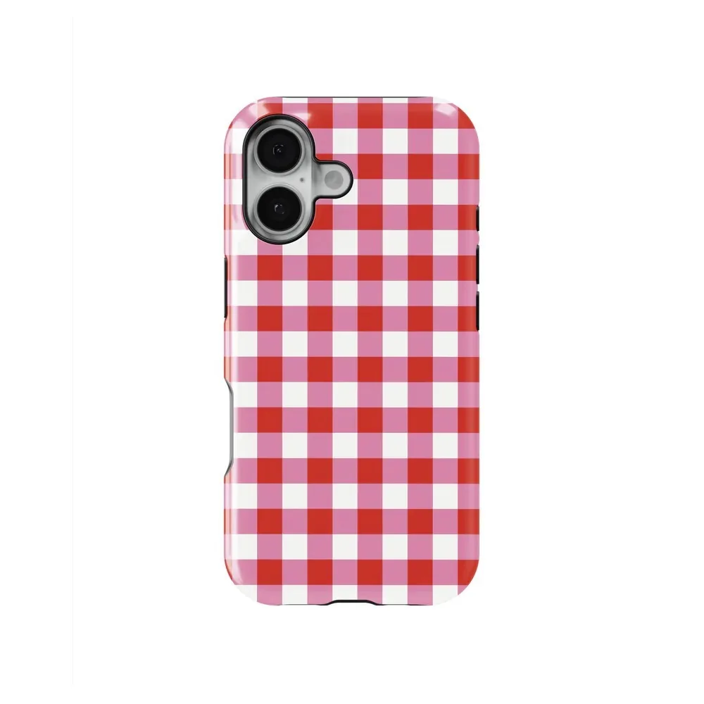 Funda Vichy para iPhone 17, 16e, 16, 15, 14, 13, 12, 11, X, XS, XR, XSMAX, 7, 8, Air, Pro, Max, Plus, de Lujo, Doble Capa, Cubierta Trasera