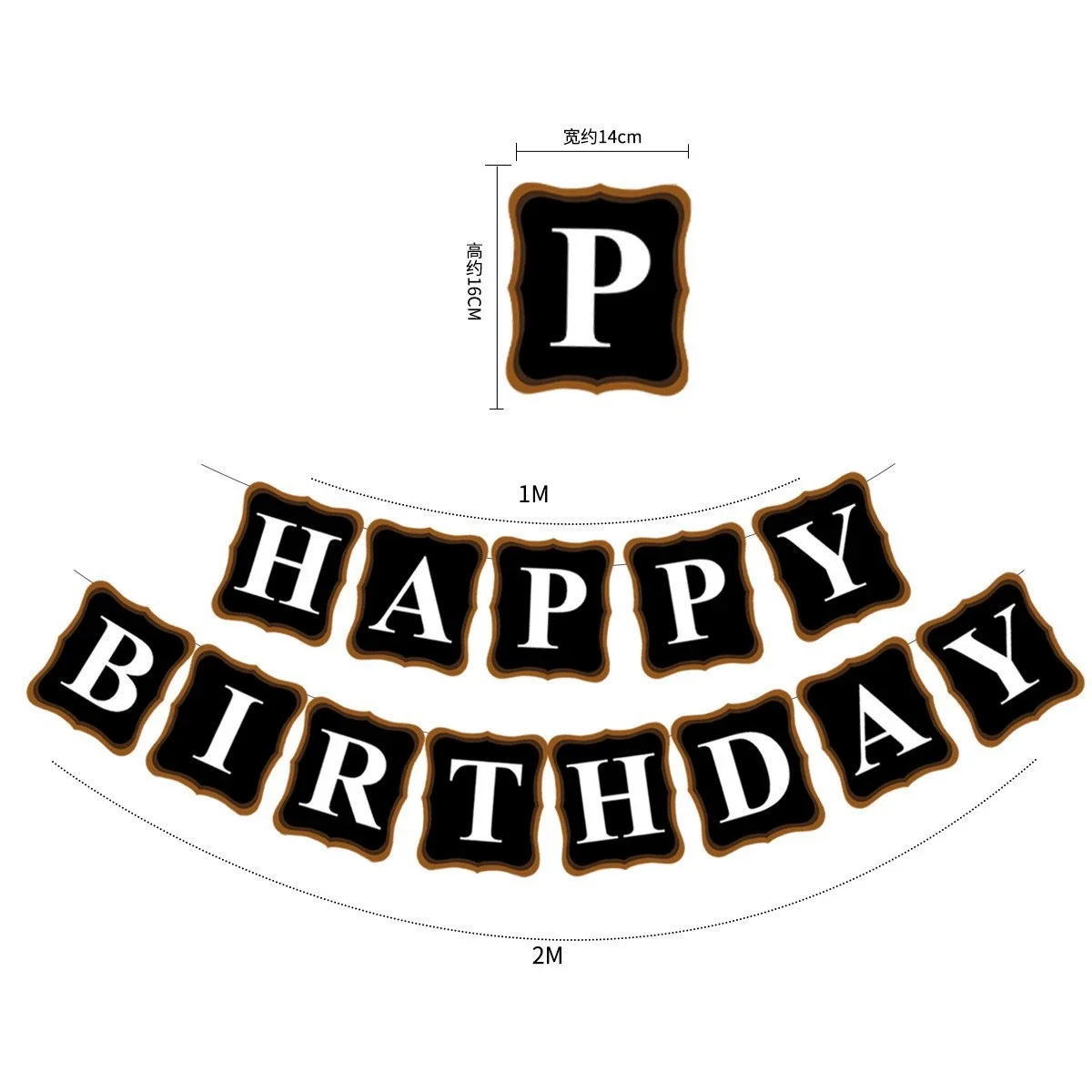 Alles Gute zum Geburtstag Pull Flag Hot Gold Fischschwanz Bunting Geburtstag Party Dekoration Banner Geburtstag Party Bunting Großhandel