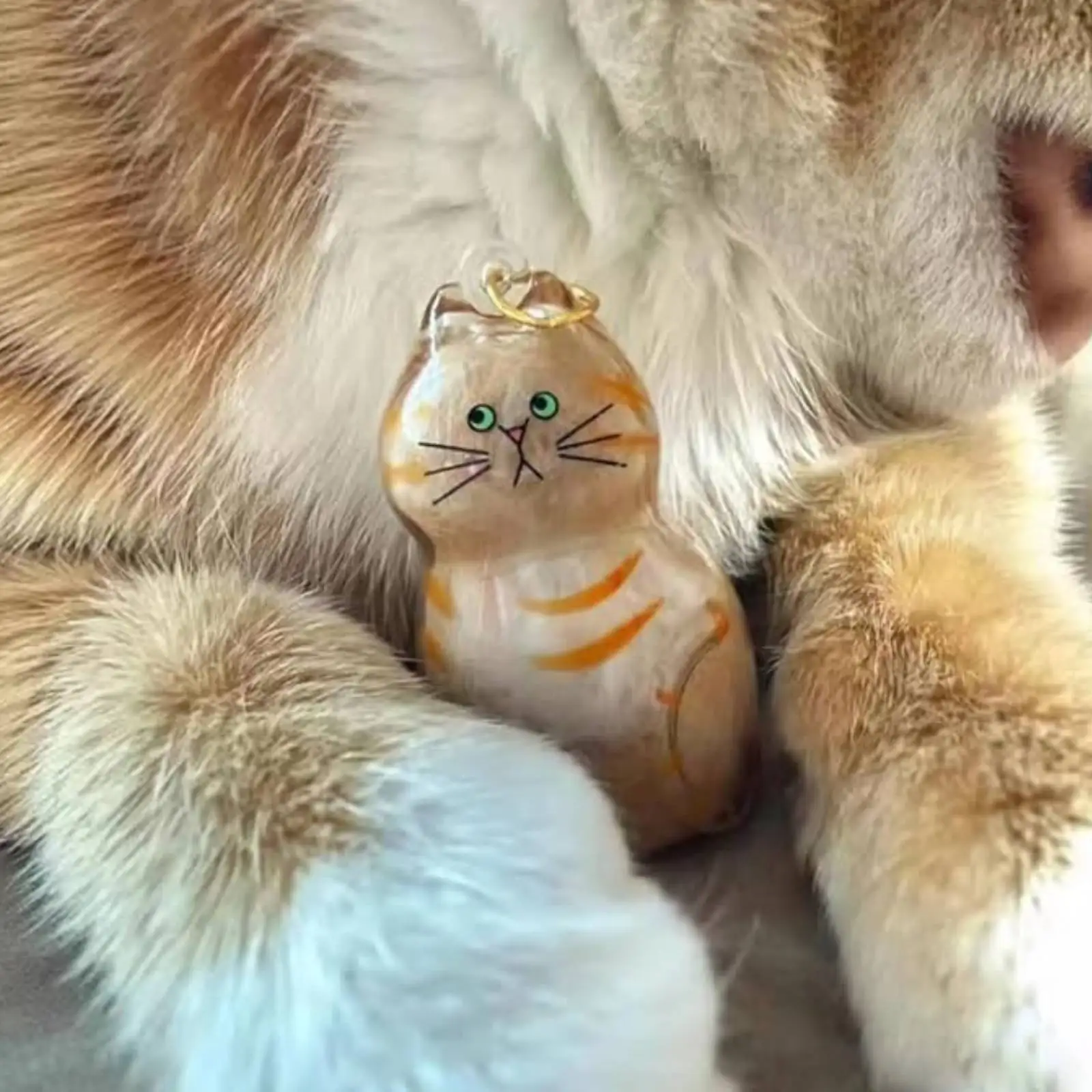 جديد الزنجبيل القط المفاتيح قلادة على ظهره سيامي كاليكو صندوق تخزين الشعر معلقة الحيوانات الأليفة الاستمالة تذكارية إكسسوارات السفر