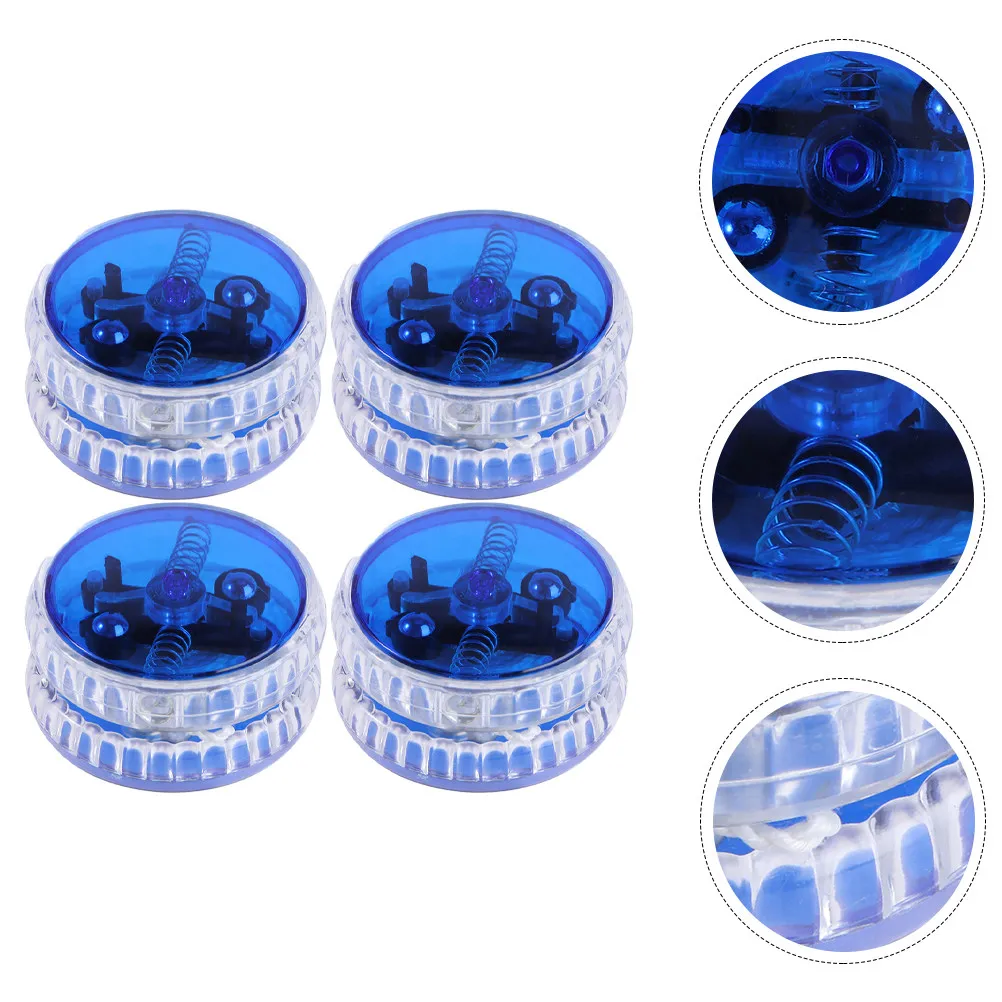 4Pcs LED Light Yo-Yo Balls Colorful Flashing Plastic Lightweight Portable Kids Outdoor Play Improve Hand Eye Coordination