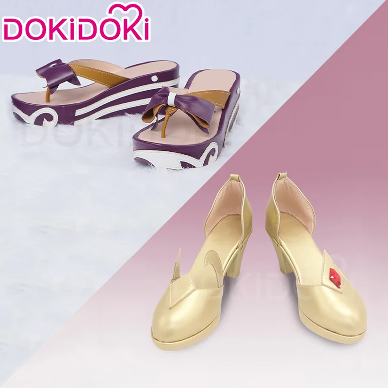 Zapatos de Cosplay de Mona/Kokomi para mujer, juego Genshin Impact, DokiDoki Mona, zapatos Kokomi para Halloween