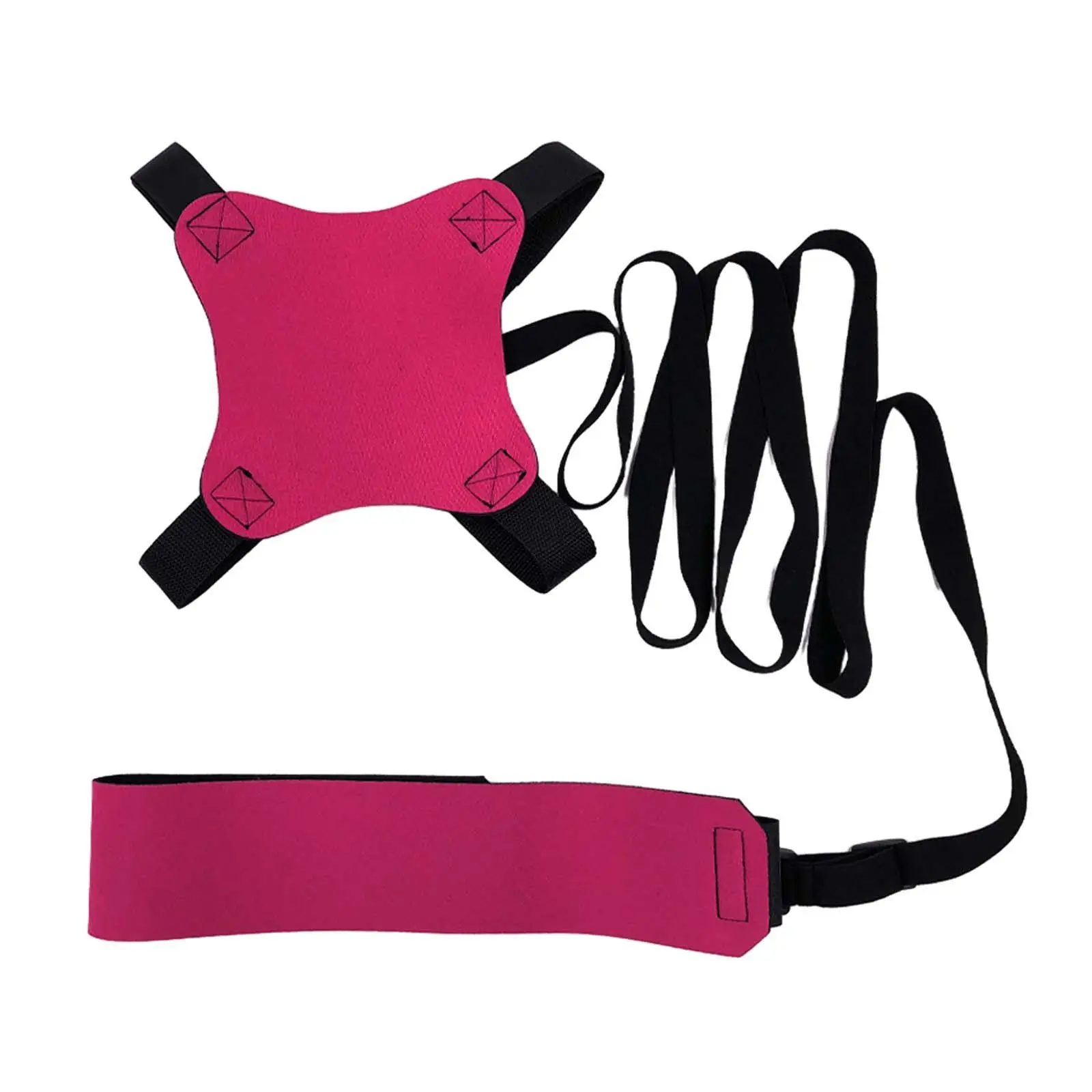 Volleyball Trainer Belt with Elastic Cord Sticky Grip Adjustable Waist Strap for Solo Serve Jump Spike Practice Tool Portable