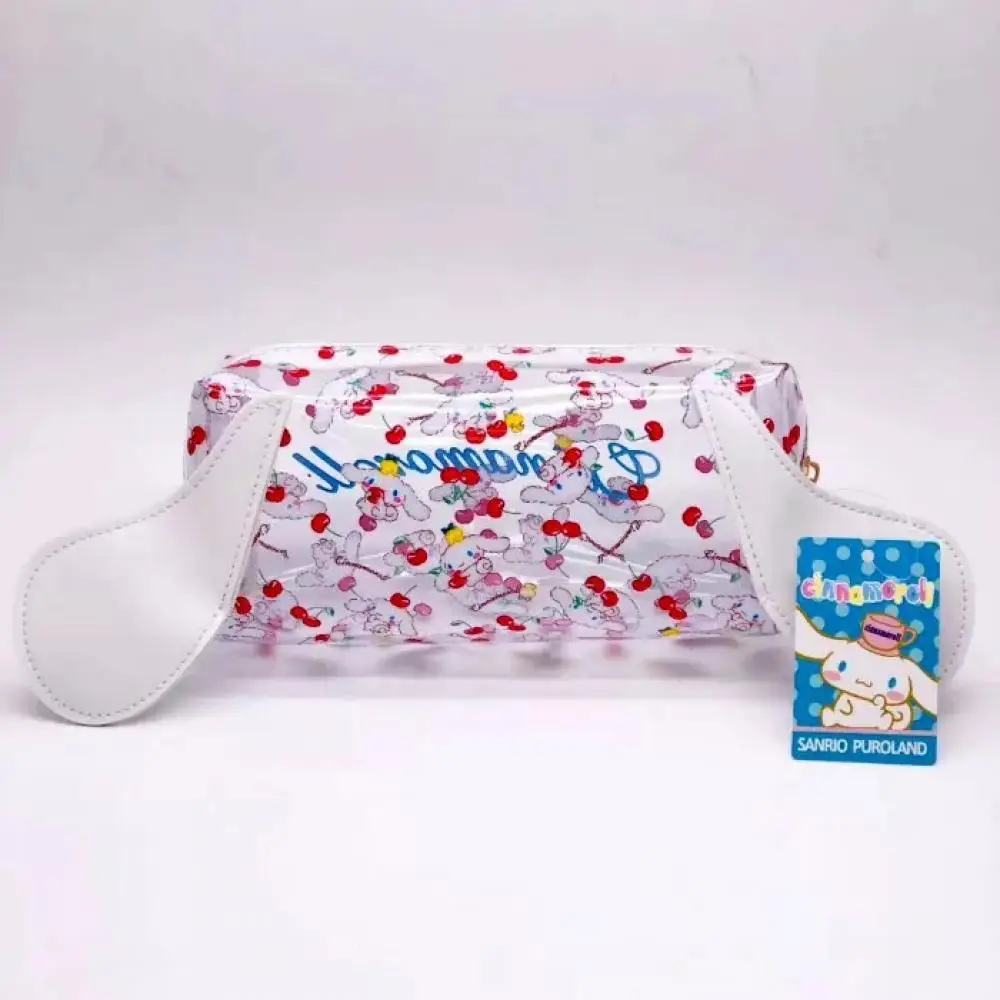 2025 ใหม่ Sanrio หูใหญ่ Melody Pachacco โปร่งใสกระเป๋าการ์ตูน Cinnamoroll สาวกระเป๋าเครื่องสําอางกันน้ําของขวัญวันเกิด