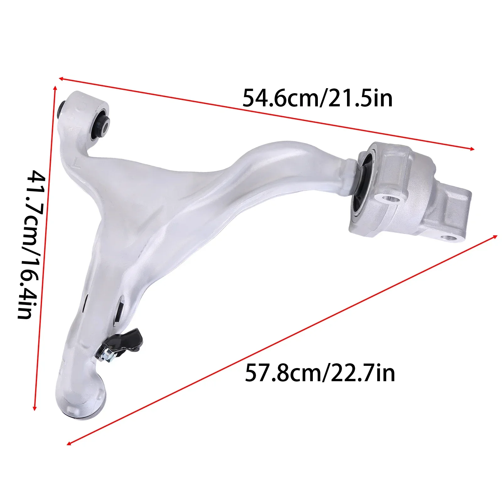 Vorderer unterer Querlenker, linker Aufhängungsarm mit Kugelgelenk, kompatibel mit INFINITI Q50 Q60 2014–2020, ersetzt 545014GE0B A0500A001