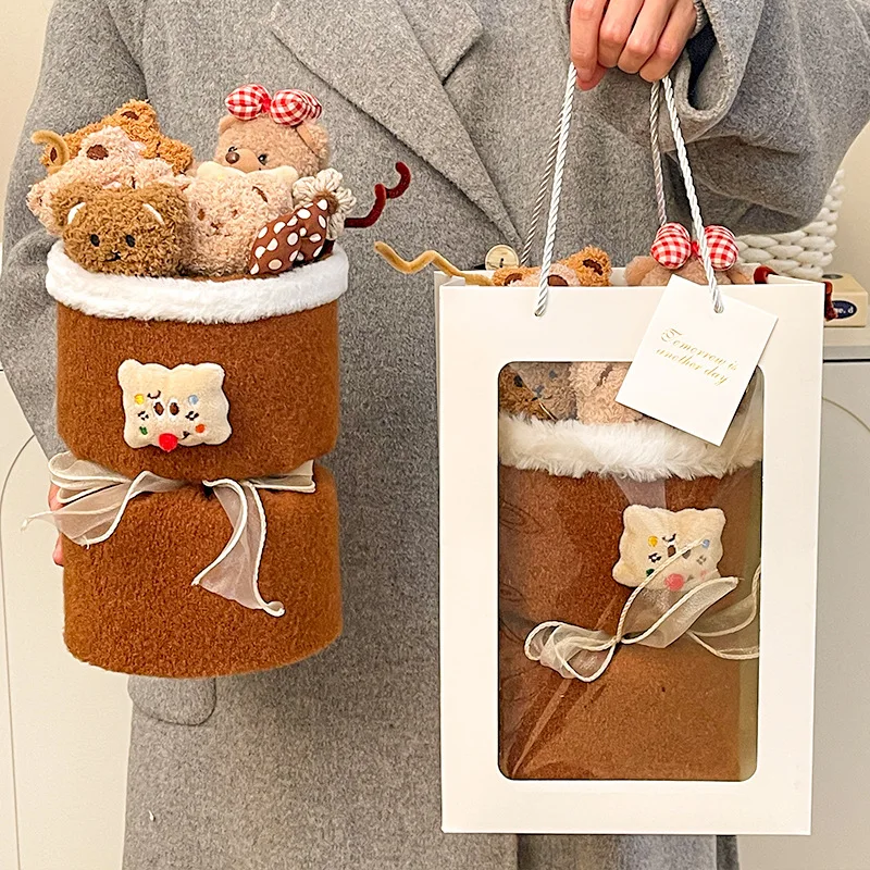 

Same.D Kawaii плюшевая игрушка-букет мультяшный плюшевый мишка подарок на день рождения для девочек и женщин подарок на день Святого Валентина