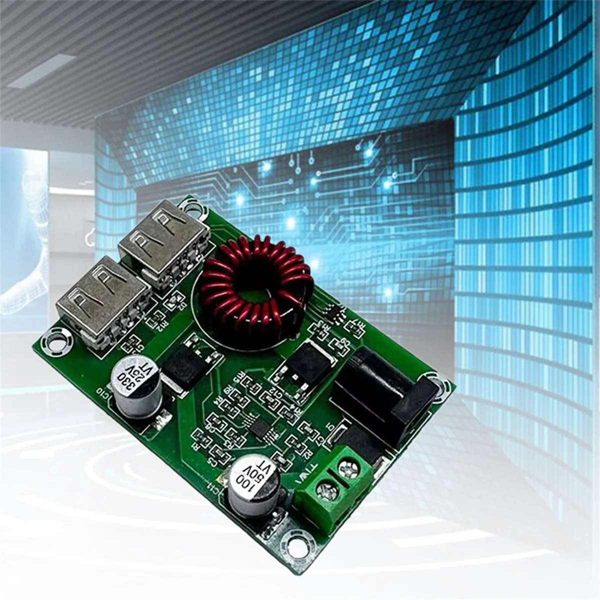 FZFZ XH-M224 デュアル USB 出力モジュール 5V 6A 電圧レギュレータモジュールデュアル 5V 3A 充電式充電ボードモジュール