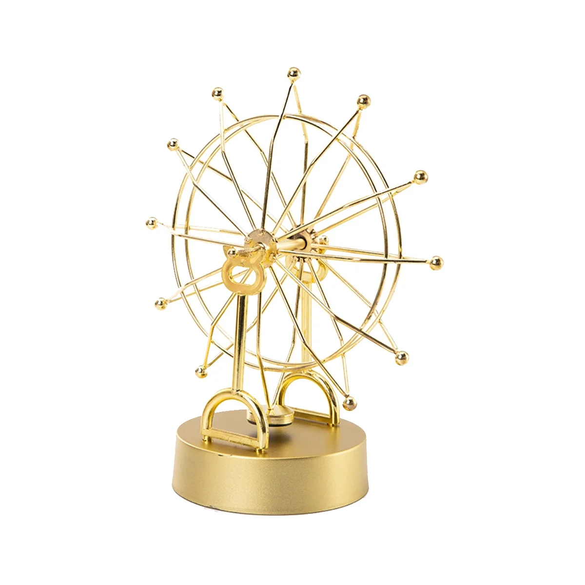 Creative Metal Ferris Wheel Yongdong Instrument Pendulum Miniatures Newton Rotating Color Track Wobbler Room Ornament