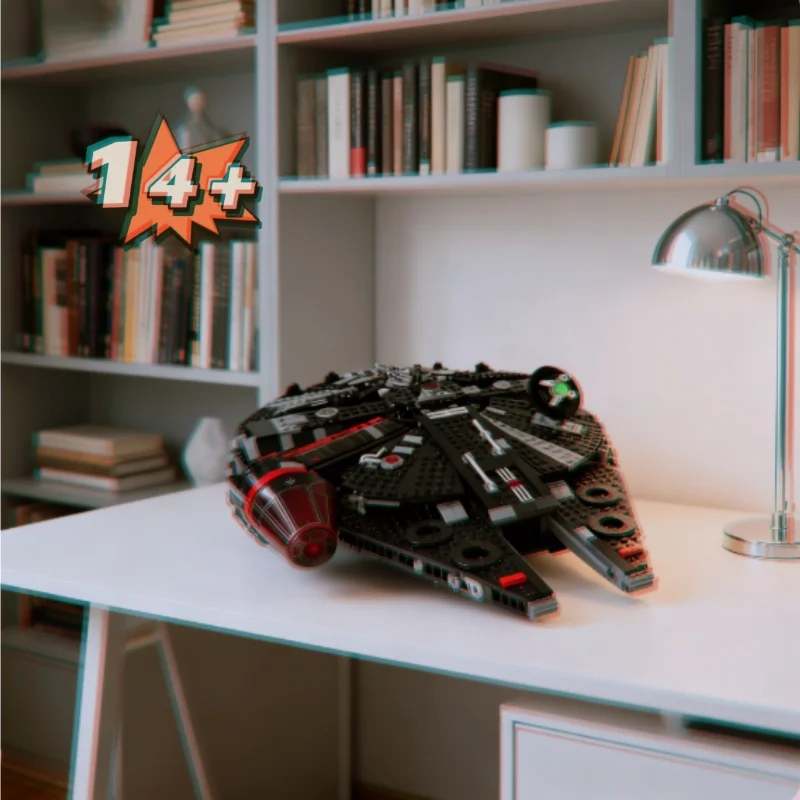 

Bricks Architecture DIY Assembly Toy The Dark Falcon Modular 1579PCS Model Building Block Christmas Birthday Gift