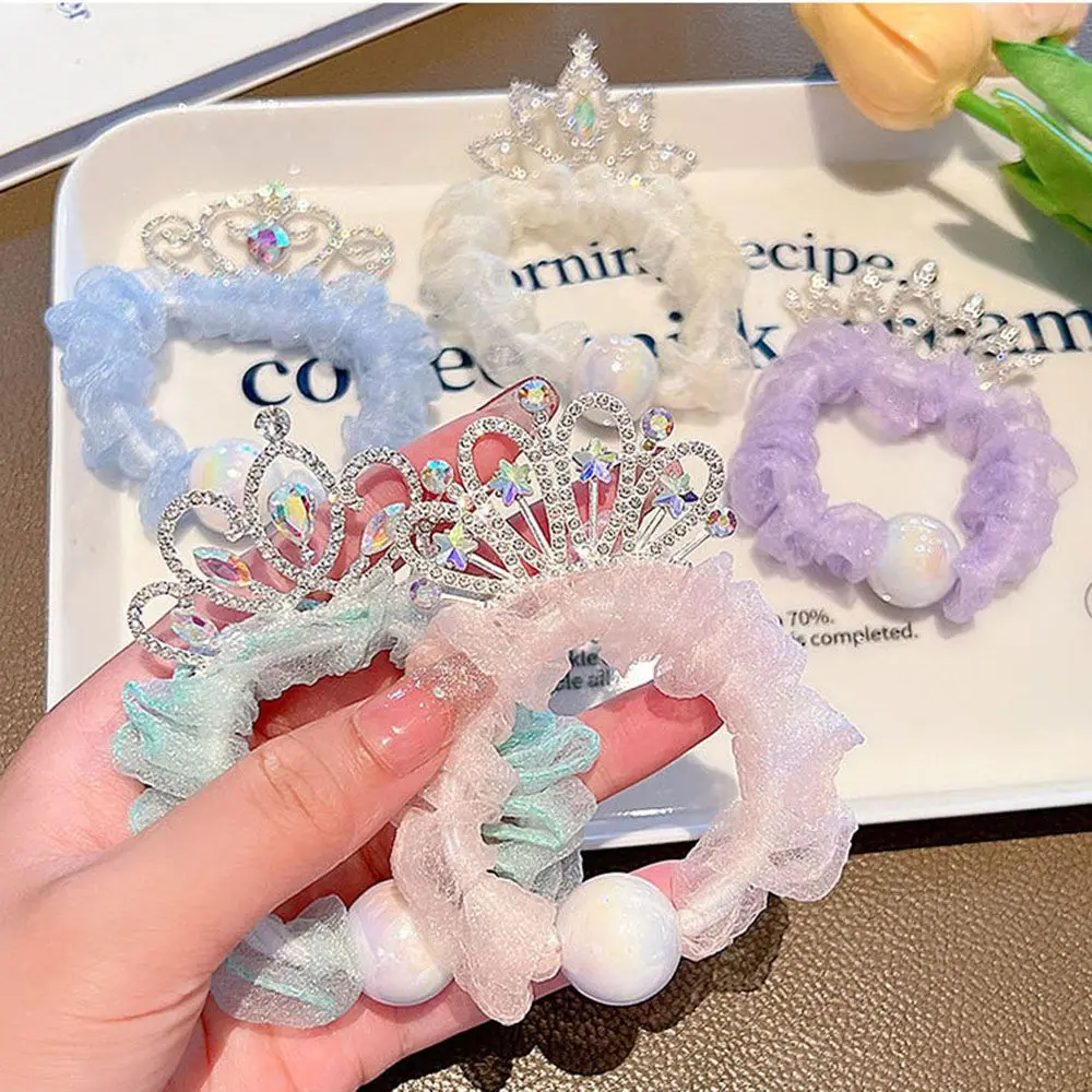 

Женские подарочные резинки для волос для девочек, аксессуары для волос, корейский стиль, веревка для волос, резинка для волос с короной, женское кольцо для волос, держатель для хвоста