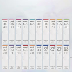 1pc Japan UNI Smudge Proof Leads 0.3/0.5/0.7/0.9mm B/2B/3B/4B/HB/2H/3H/4H/F Black Color Mechanical Pencil Lead Core