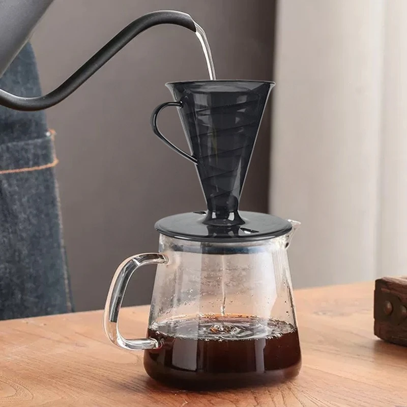 

Eco-Friendly V-Shaped Resin Coffee Dripper with 27° Disposable Filter Compatibility Durable Manual Brewing Drip Holder