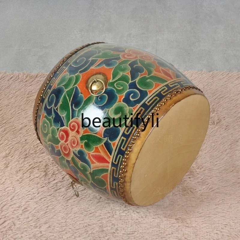 yj57 Painted Stool New Chinese Style Solid Wood Shoe Changing Hand Painted Sofa Small Stool Furniture