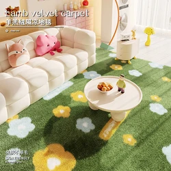 Dopamine Large Area Living Room Carpet Fluffy Soft Thickened Green Grass Carpets Bedroom High End Bedside Sofa Rug 러그 коврик