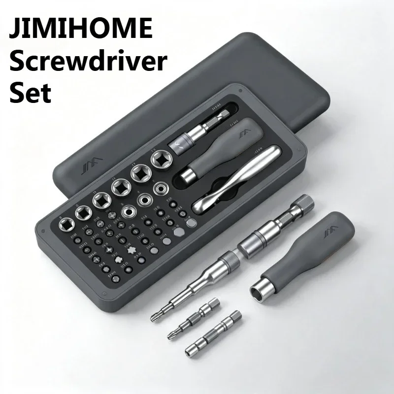JIMI 41 IN 1 Screwdriver Set S2 Magnetic Bits Ratchet Wrench Screwdrivers Kit DIY Household Repair Tool fr home house appliances