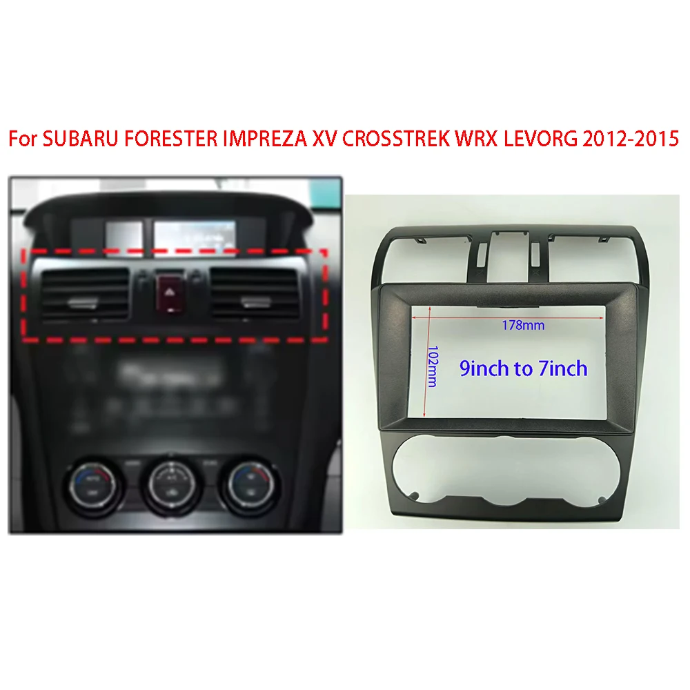 7/9 Inch Radio Fascia For SUBARU FORESTER IMPREZA XV CROSSTREK WRX LEVORG 2012-2015 Stereo DVD Player Panel Dash Mount kit Frame