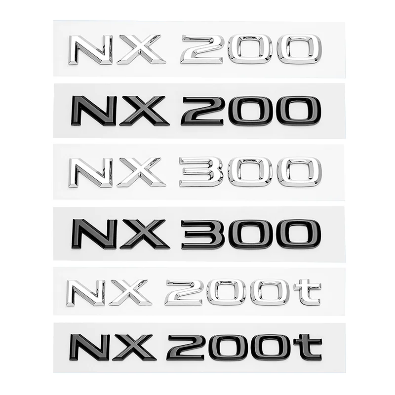 

Багажник автомобиля 3D стереоскопический ABS хром черные буквы значок эмблема наклейки Стайлинг наклейка для Lexus NX серии NX200 NX300 NX200t