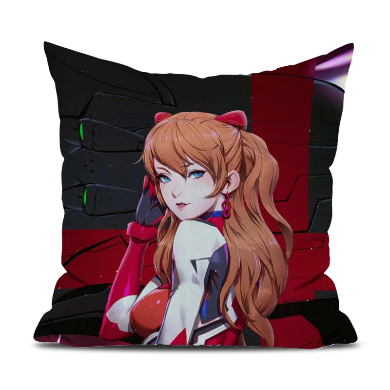 Sleeping Pillows for Bedroom E-Evangelion Anime Pillow Covers Decorative Cushion Pillowcase 40x40 Kawaii Pillowcases 50x50 Cover