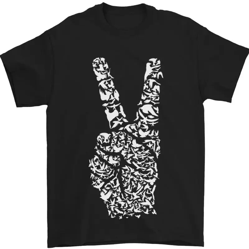 Peace Words Hippy Environment Men's 100% Cotton T-Shirt