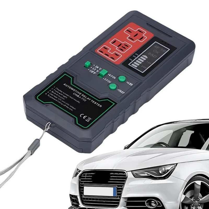 12V 24V Battery Tester Relay Analyzer Alternator Checker Vehicle Cranking Charging System Diagnostic Tool For Motorcycle