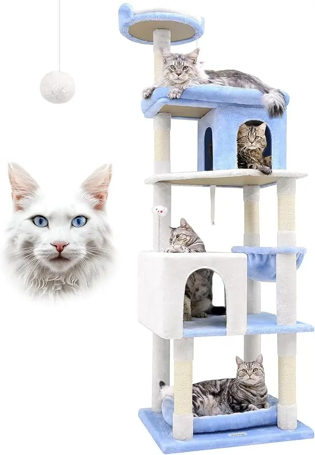 

Globlazer Heavy Duty Cat Trees for Large Cats, Sturdy 72in Maine Coon Cat Tree for Large Cats 20 lbs+ Heavy Duty Cat Tower for A