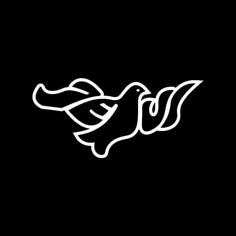 Jesus Dove Christian Decals High Quality Car Window Decoration Personality Pvc Waterproof Decals Black/white, 14cm*6cm