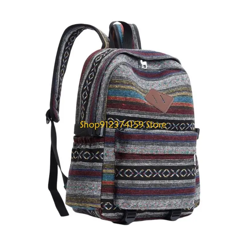 

G5AE Ethnic Styles Backpack Fashionable Student Backpacks Book Bags For School And Travel Offering Comfort And Practicality