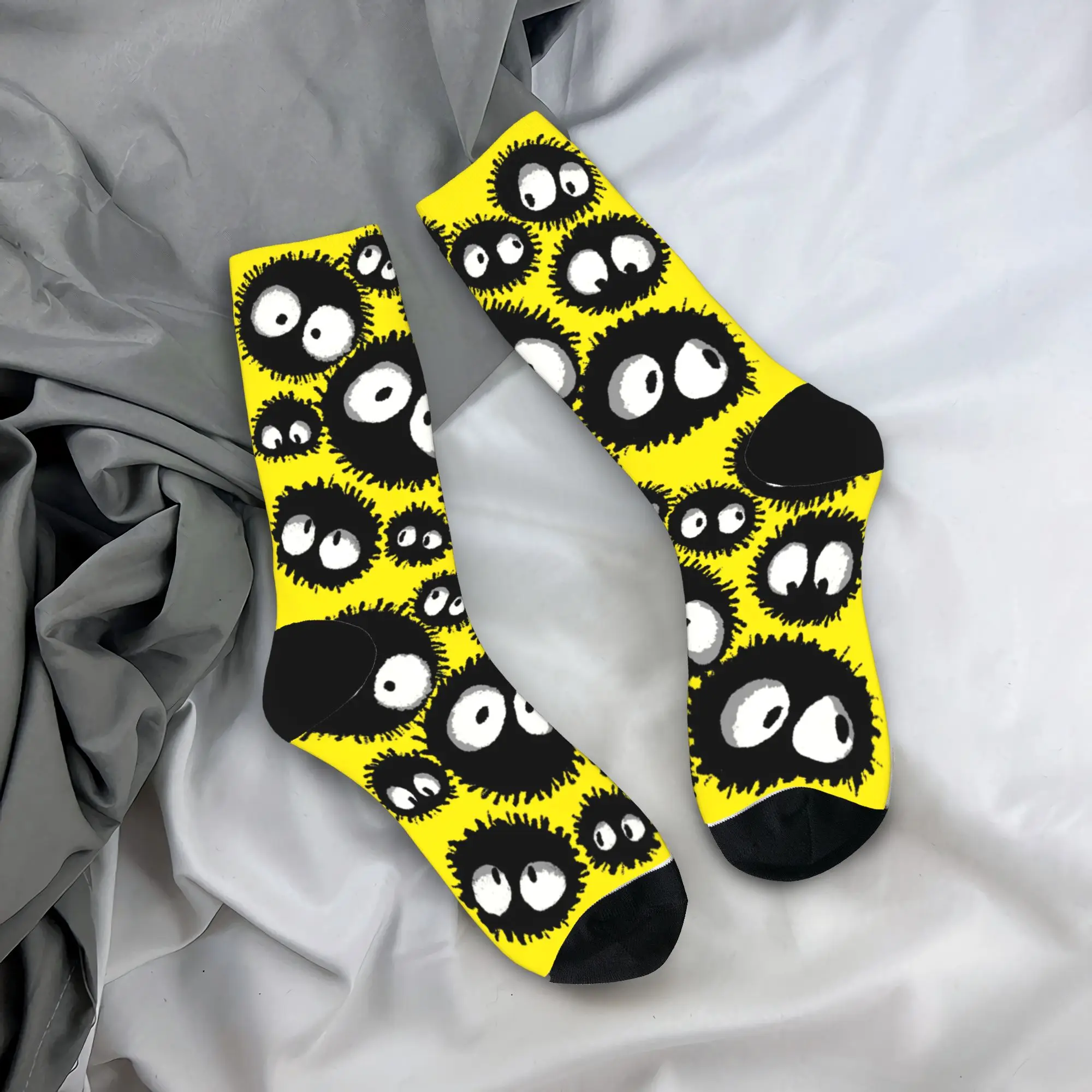 Autumn Winter Hip-hop Women Men Susuwatari Soot Sprites Anime Socks  Breathable Basketball Socks