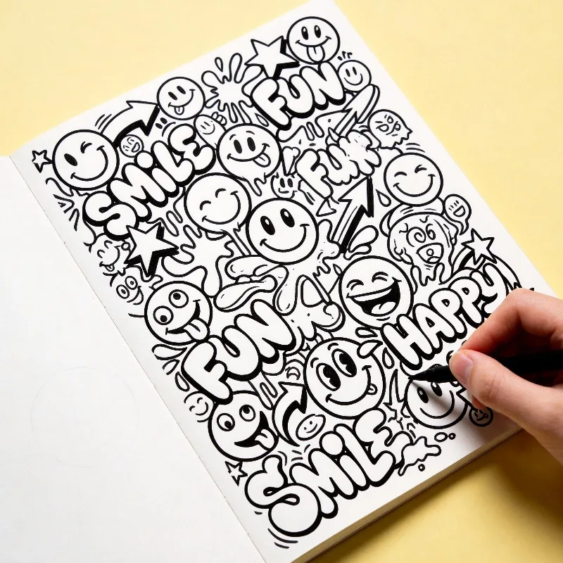 One Line Drawing and Copying Graffiti Drawing Book 22 Different Patterns One Graffiti Line Drawing Coloring Book Excluding Pens image 6
