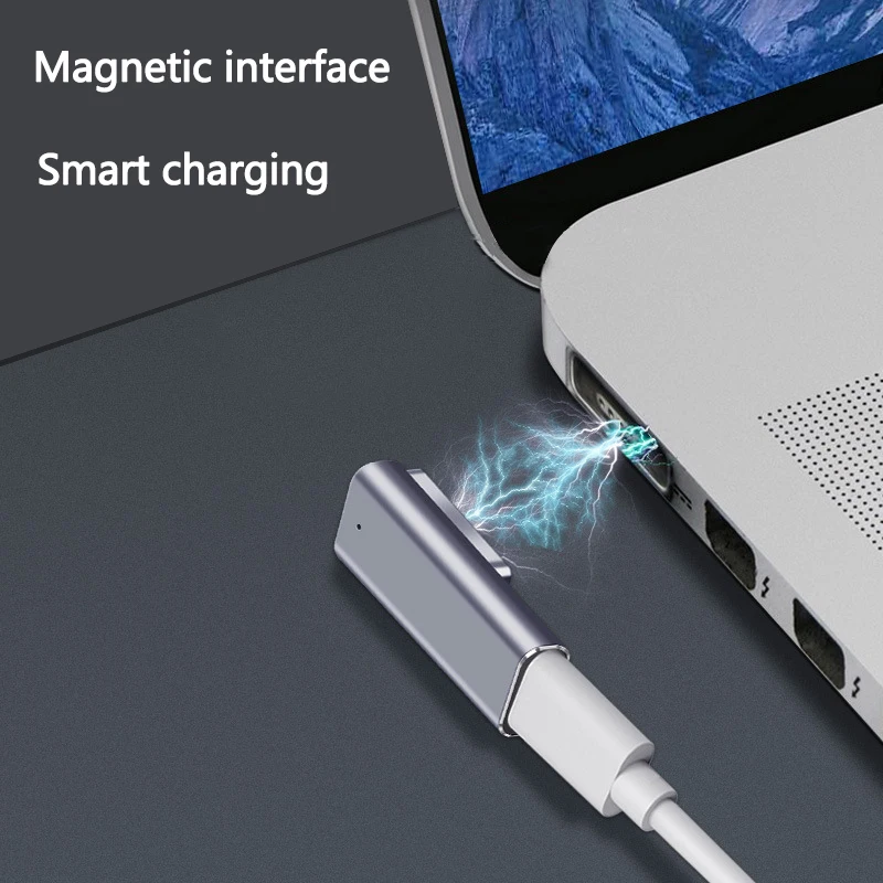 نوع C كابل مغناطيسي لماك بوك Magsafe 1 Magsafe 2 محول لماك بوك برو اير USB C أنثى شحن سريع التوصيل محول