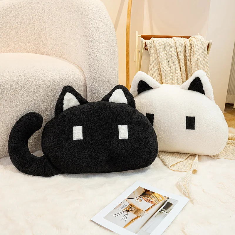 

50cm Cat Pillow Plush Toys Stuffed Pillow Lumbar Support Peluche Dolls Soft Sofa Cushion Room Decor Toys Birthday Surprise Gifts