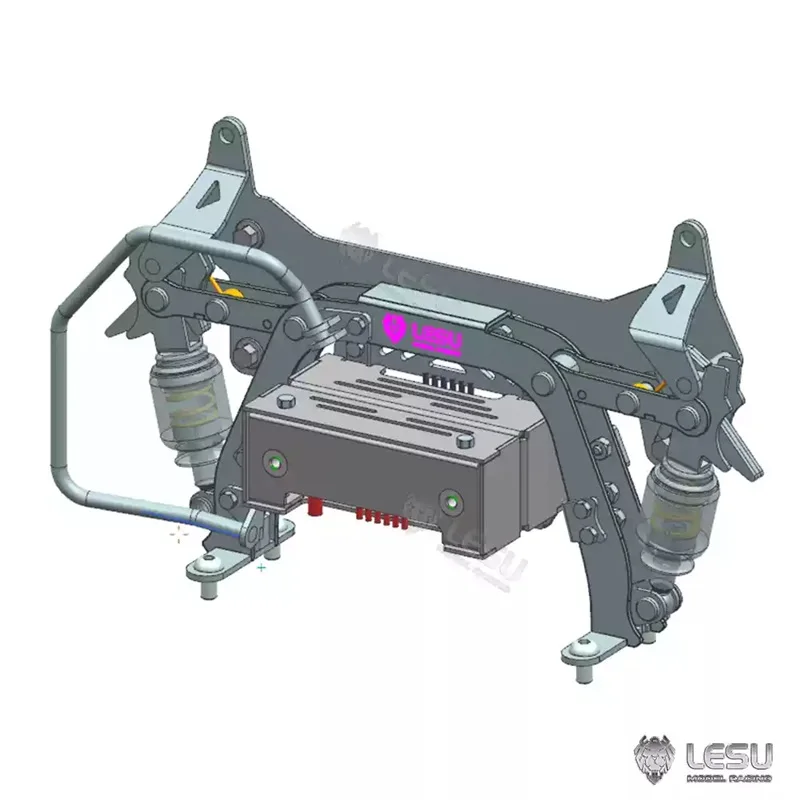 LESU RC Truck CAB Fester Karosserie-Bausatz Kabinen-Schnallenhalter für Tamiya 1/14 RC Truck Trailer für Scania 770S Metall-Schnallen-Upgrade-Teile – Detail 13