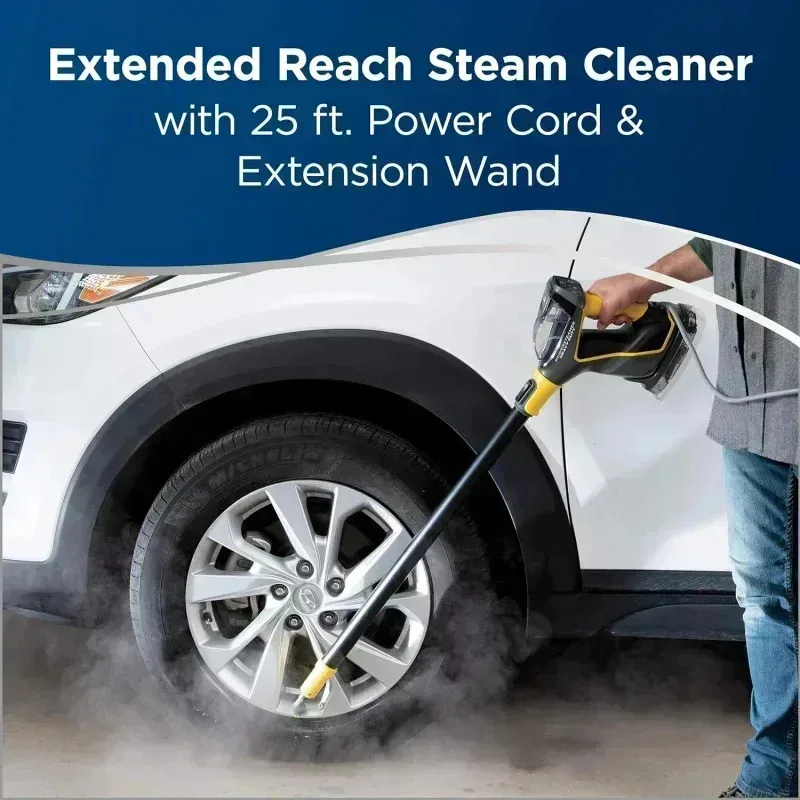 PMD4-ABISSELS Power Steamer Сверхмощная паровая швабра 3-в-1 и портативная SteamShot для внутреннего и наружного использования: гараж, мастерская Aut,