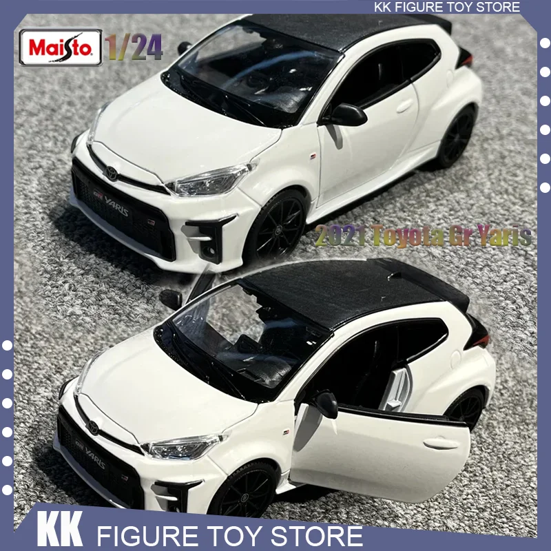 Instock Maisto 1:24 2021 Toyota Gr Yaris Diecast Xt Car Model Alloy Luxury Vehicle Car Toys Ornaments Kids Birthday Gift Toy