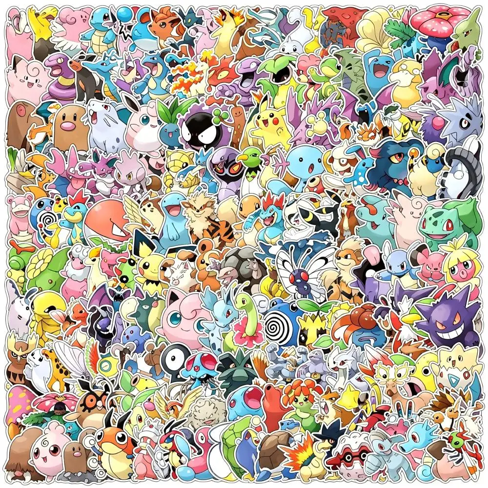 10/50/100/200/300 Stück Niedliche Pokemon-Aufkleber Kawaii Anime Pikachu Sticker DIY Laptop Auto Wasserdichte Cartoon-Aufkleber Spielzeug Geschenke – Detail 3