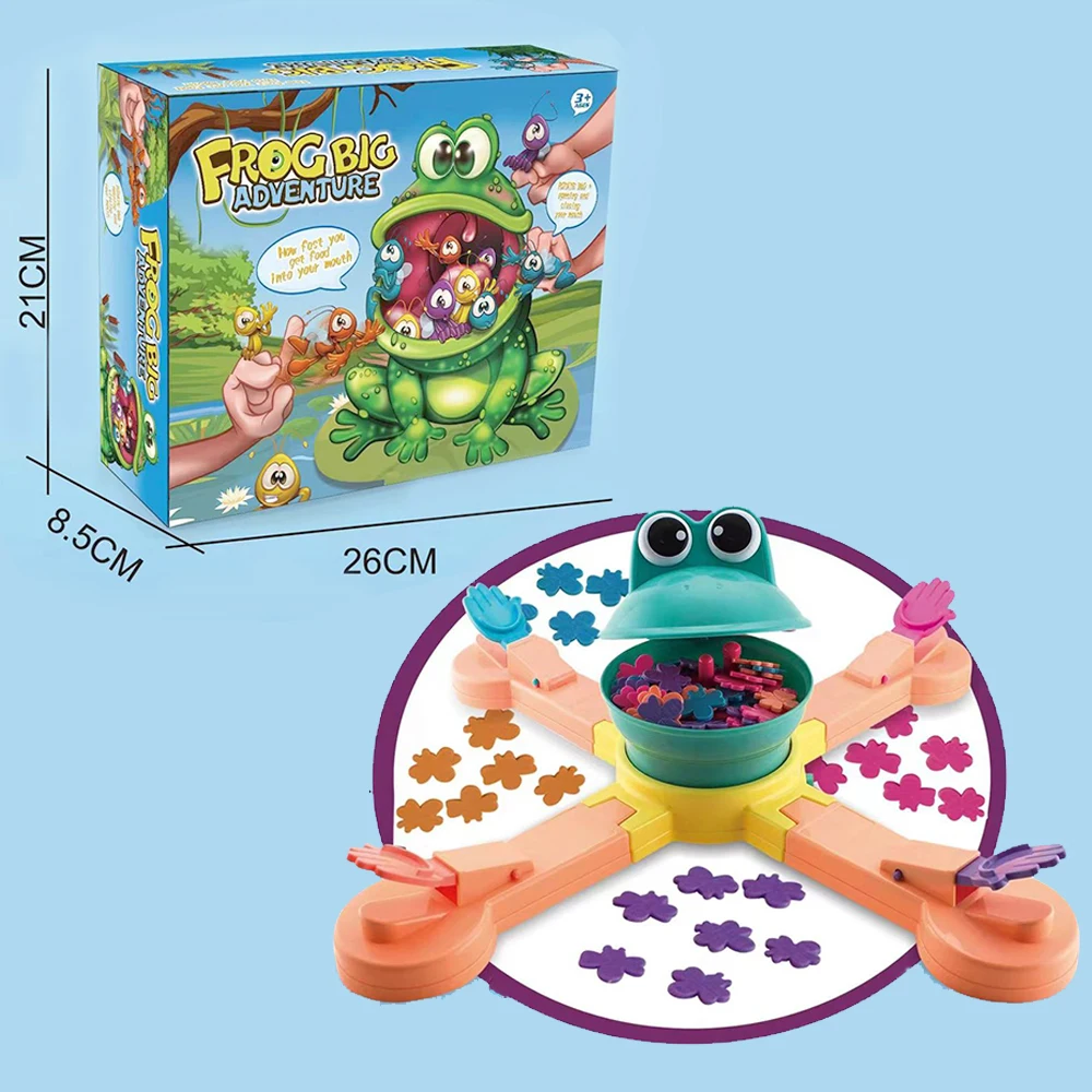 Children Assembling Turning Electric Interactive Frog Toys Multiplayer Educational Parent-child Game For Kids Birthday Gifts