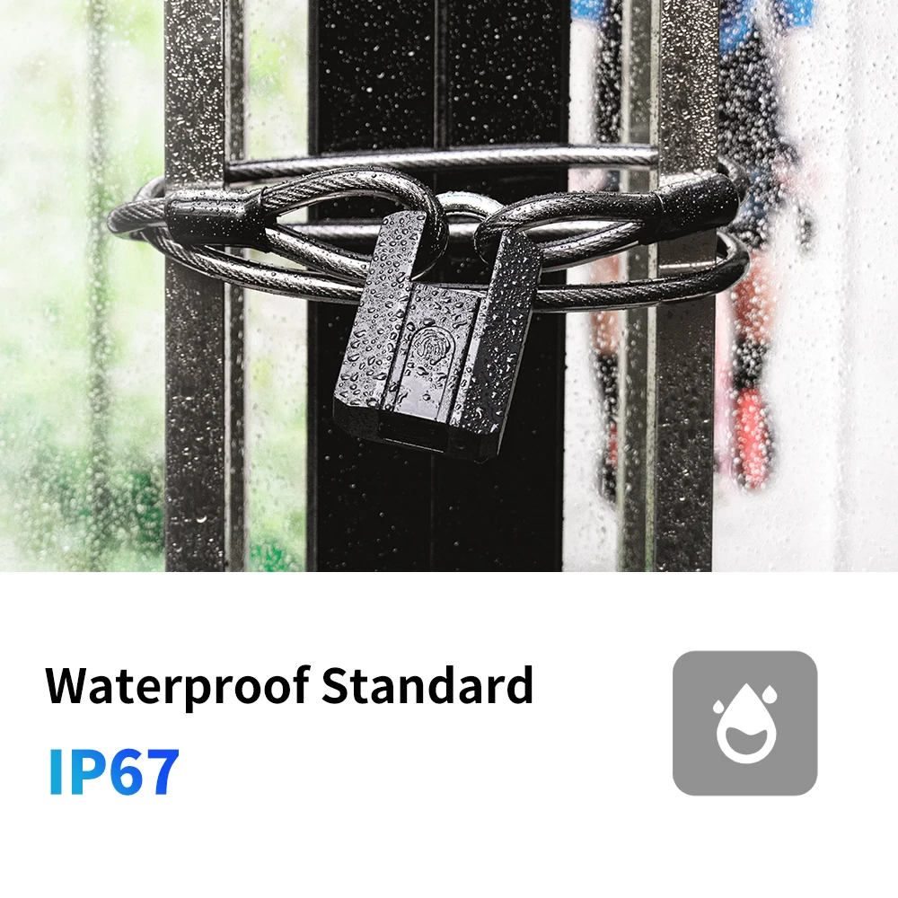 TTlock BLE APP Smart Padlock Waterproof IP67 Wholesale Manufacturer Digital Combination Key Fingerprint Padlock