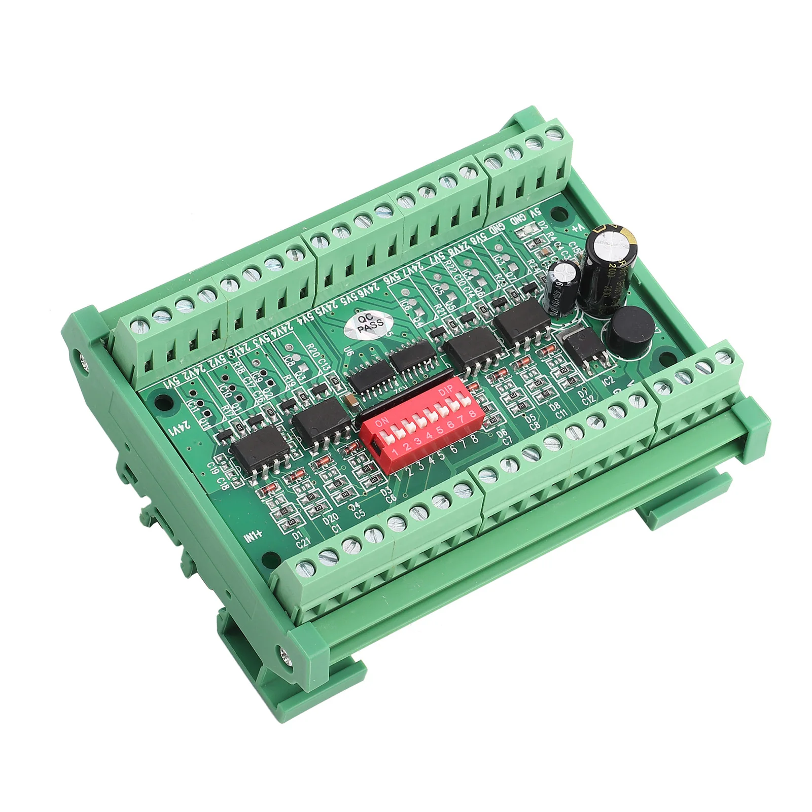 8-Channel NPN/PNP to NPN 5V/24V SquareWave  Conversion Module Level Converter 10MHZ 8-Channel Level Converter Module