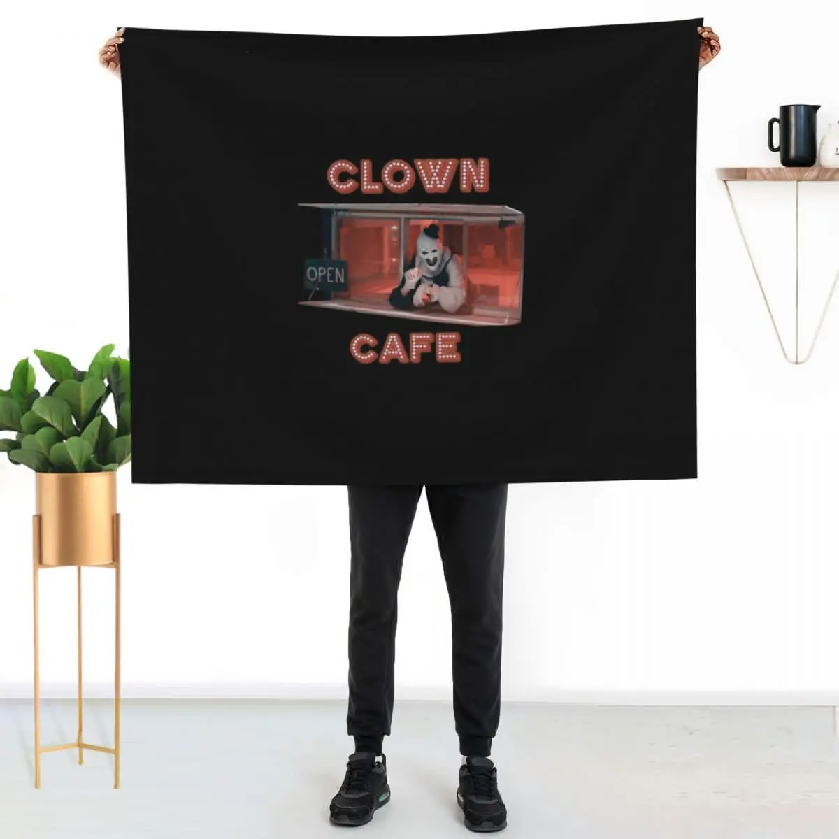 Terrifier Clown Cafe Throw Blanket Summer Beddings Summer Sleeping Bag Plaid on the sofa Furry For Sofa Thin Blankets