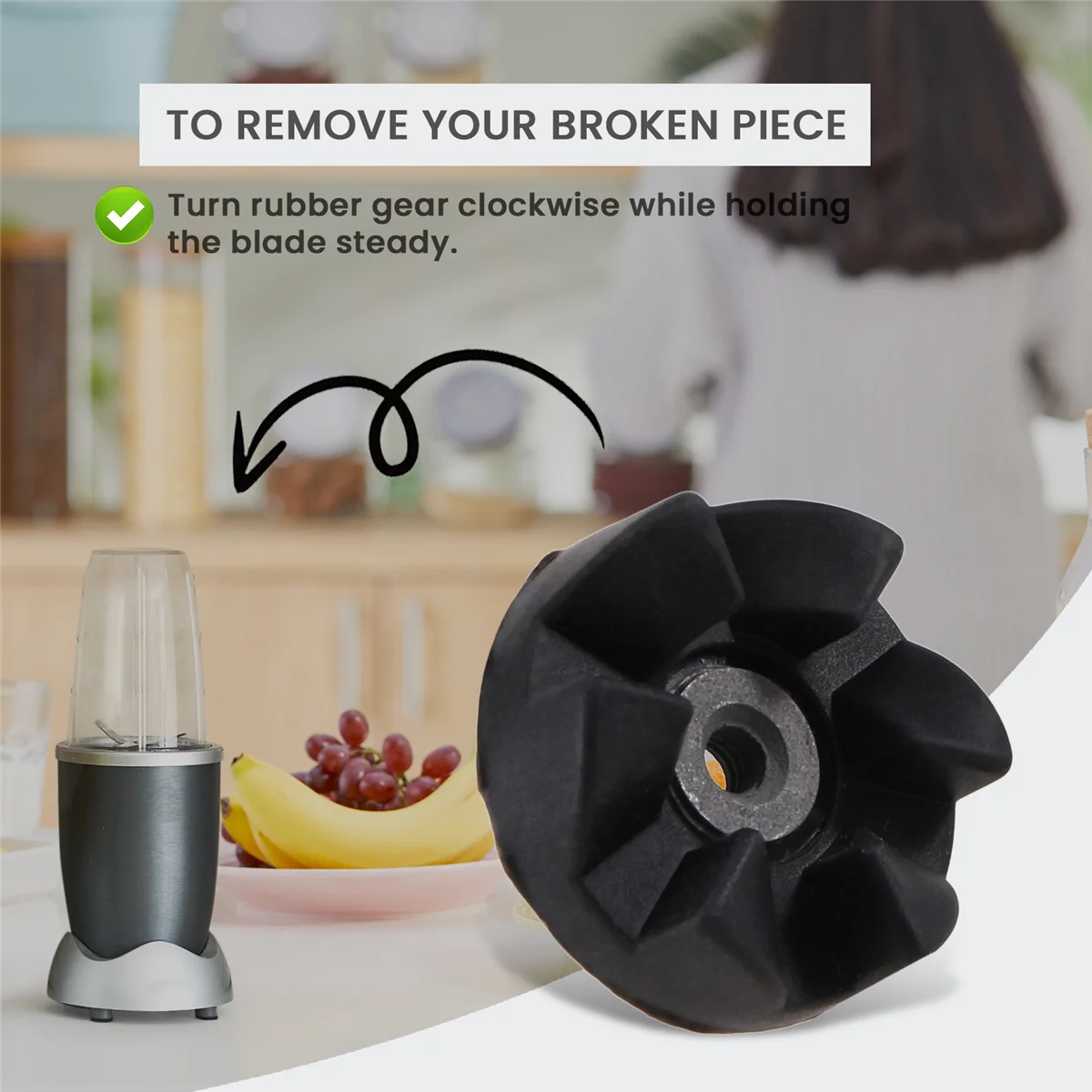 قطع غيار شفرة مطاطية قطع غيار عمود سميك لـ Magic 900W