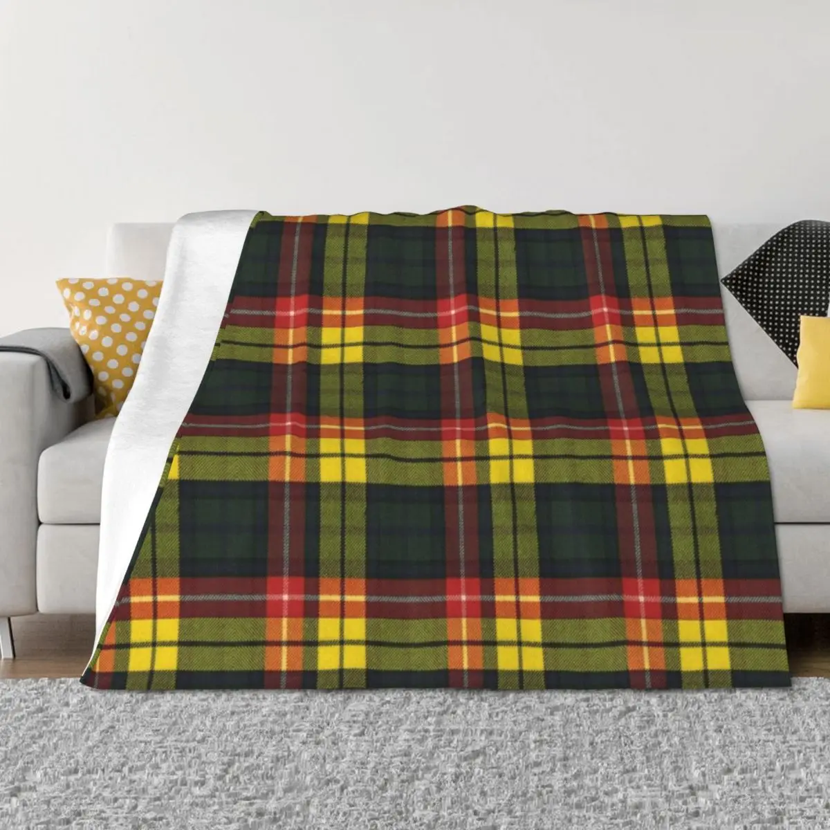 

Buchanan M Original Scottish Tartan Throw Blanket for babies for sofa christmas gifts Plush Blankets