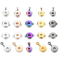 10pcs/lot New 12mm 18mm Snap Jewelry Finding for Make Snap Button Bracelet Necklace DIY Charms Interchangeable Snaps Accessories