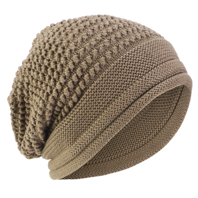 

New Summer Spring Men Women Turban Hat Slouchy Beanie Mesh Breathable Hat Beanie Knitted Cap Pullover Female Male Pullover Mujer