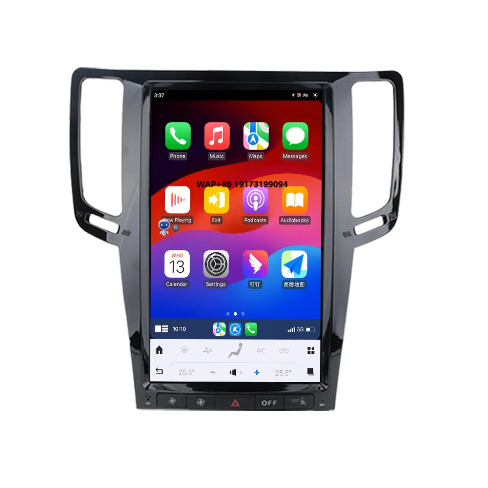 13.6'' Carplay for Infiniti G25 G35 G37 2010-2013 Navi Screen Built-in DSP Auto Stereo Multimedia Radio Player Head Unit