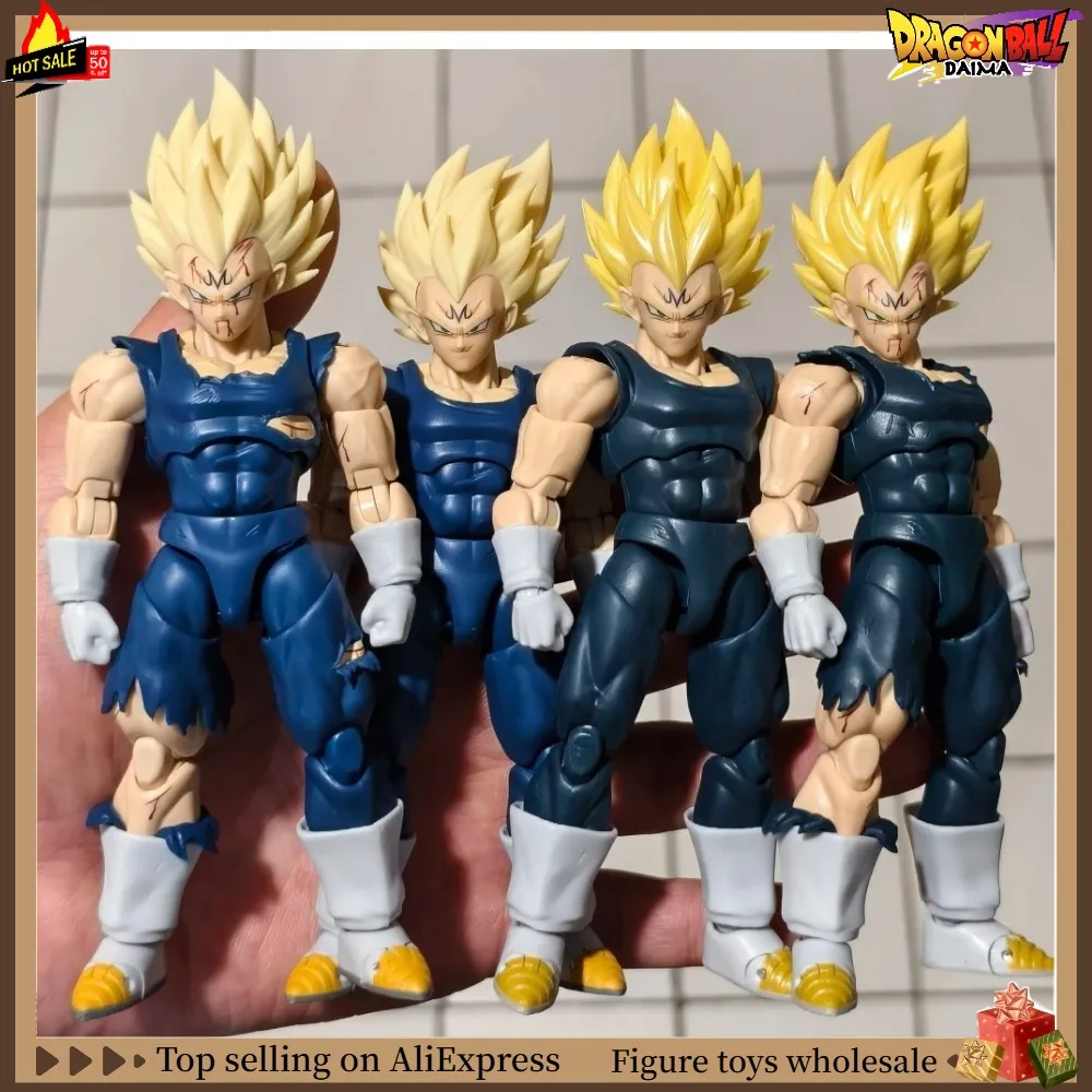 

Black Hole TK Dragon Ball Z SHF Super Saiyan SSJ Majin Vegeta Battle Damage Full Power Anime Action Figures Model Collector toys