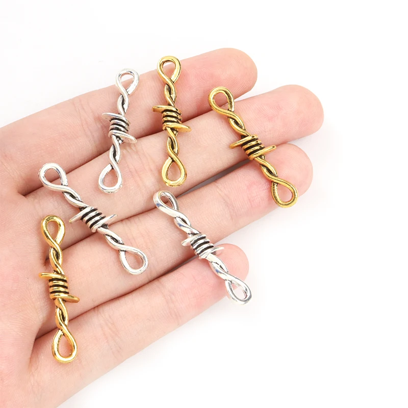 10pcs Vintage Thorns Link Brambles Metal Connectors for DIY Necklace Earrings Bracelet Trendy Gothic Punk Style Jewelry Pendants