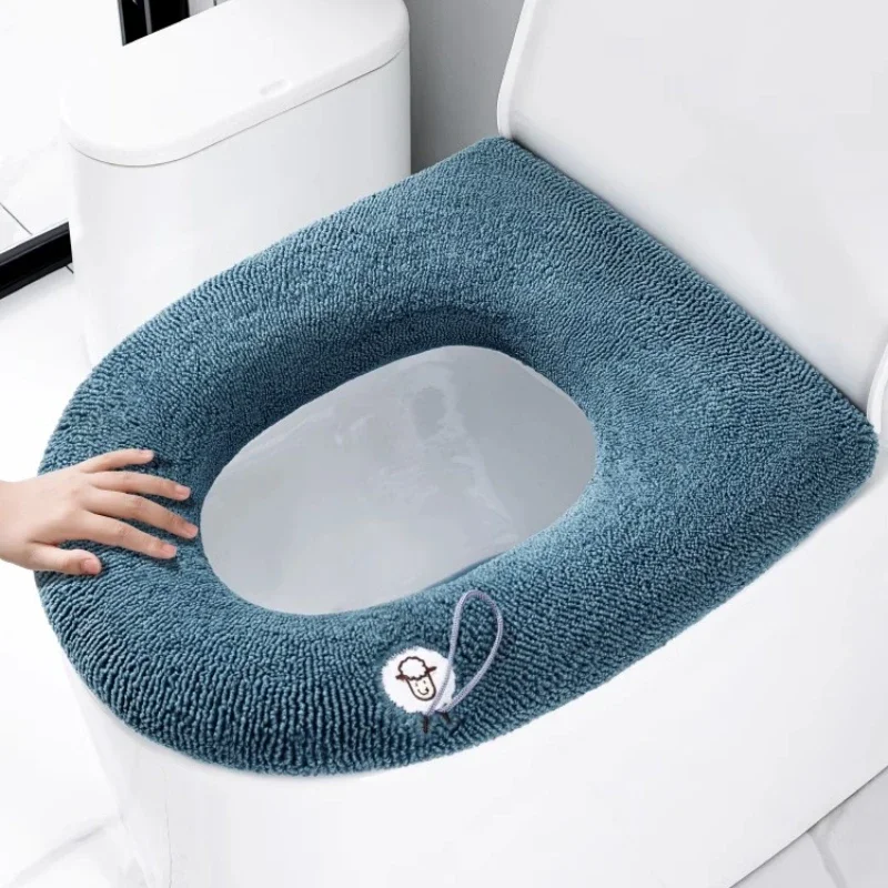 Portable Toilet Seat Cover Reusable Bathroom Accessories Washable Tender Skin-friendly Thicker Universal Closestool Breathable