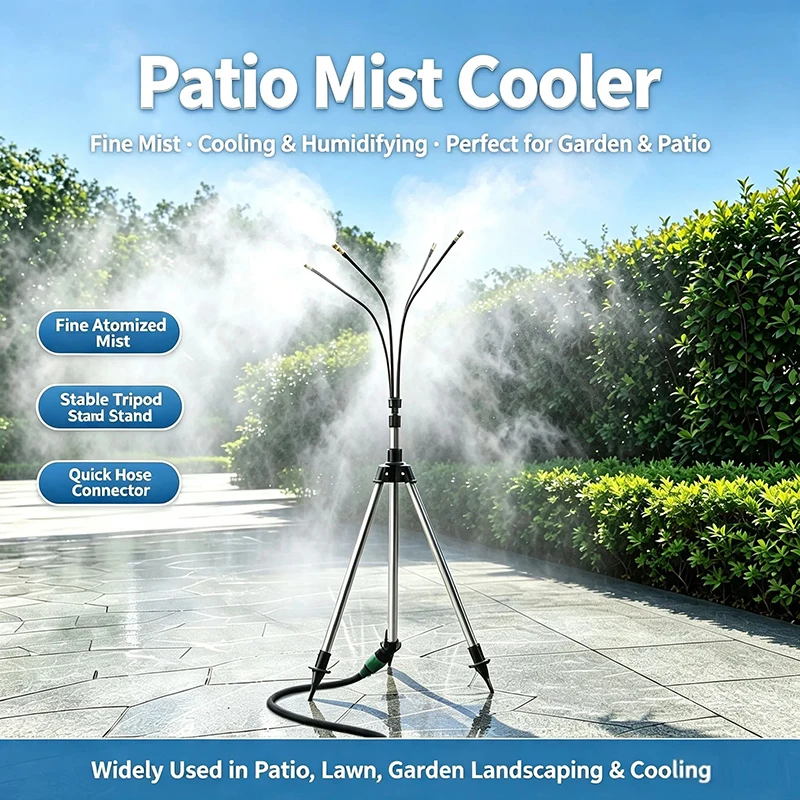 Universal Spray Tripod, Universal Spray Set, Cooling and Dust Removal Kit, Garden and Yard Water Sprinkler